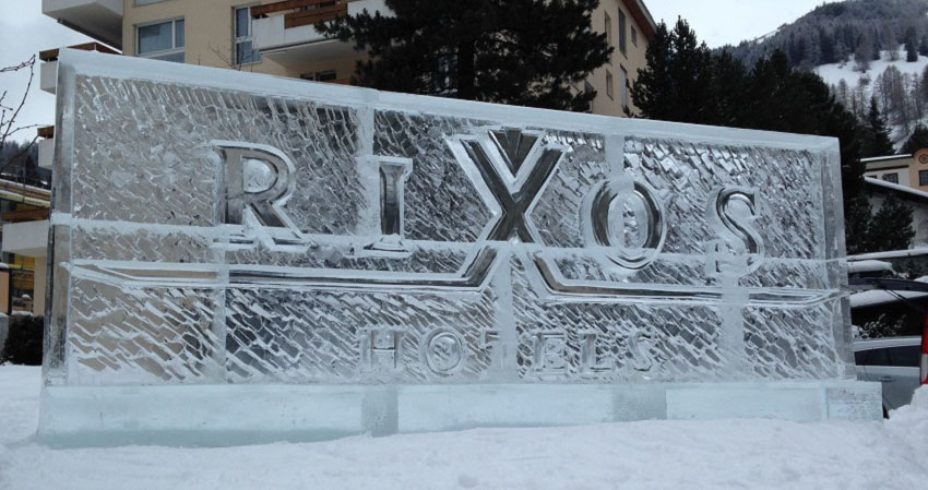 Eisskulptur Logo Rixos